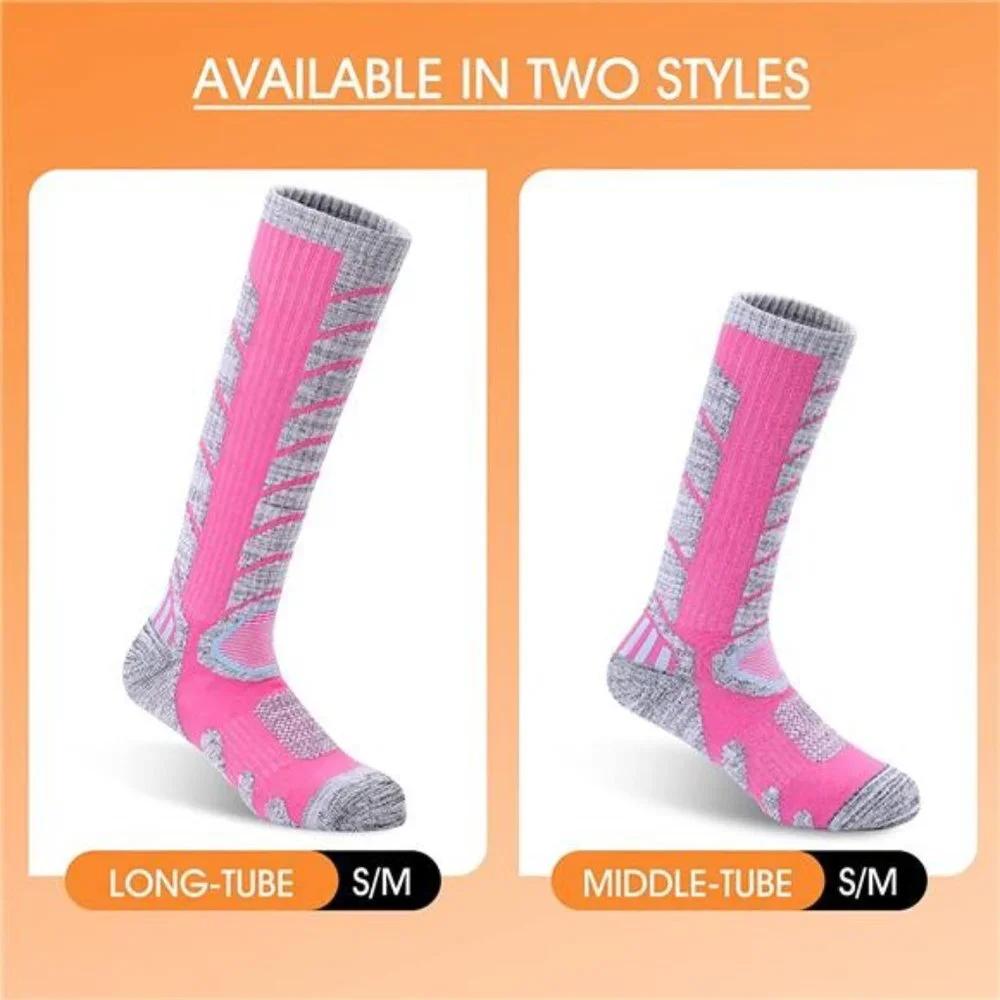 Women's Ski Socks for Snowboarding Skiing, Warm Thermal Winter Socks